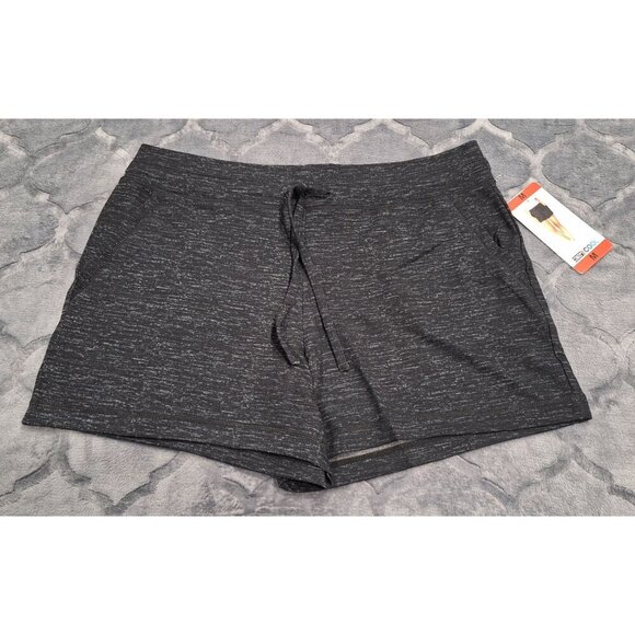 NEW  32 Degrees Cool Ladies Black Heathered Fleece Shorts/Sz. M - Picture 1 of 5